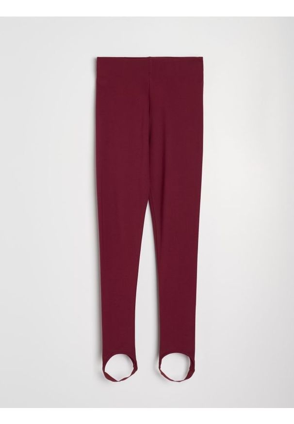 Sinsay - Legginsy z gumką pod stopą - czerwony. Kolor: czerwony