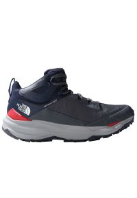 Buty The North Face Vectiv Exploris II 0A7W6AIHS1 - szaro-granatowe. Kolor: szary, niebieski, wielokolorowy. Materiał: skóra, guma. Szerokość cholewki: normalna. Sport: turystyka piesza