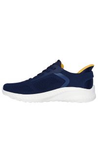skechers - Tenisówki Skechers Model Slip-ins Bobs Squad Chaos Kolor Niebieski. Kolor: niebieski. Materiał: tkanina. Model: Skechers Sport. Sport: bieganie