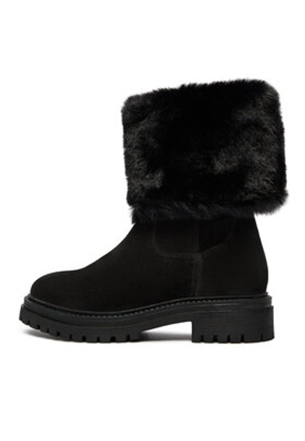 Geox Botki D Iridea D04HRM 022BH C9999 Czarny. Kolor: czarny. Materiał: skóra, zamsz