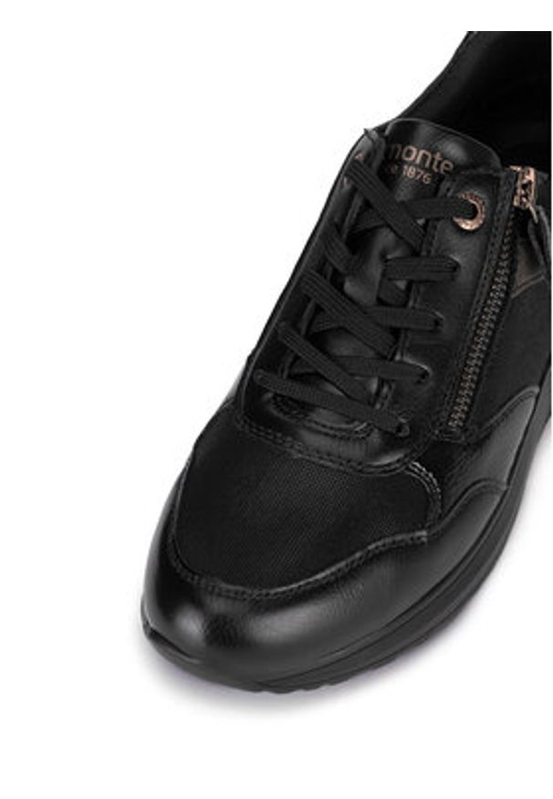 Remonte Półbuty D1G08-03 Czarny. Kolor: czarny. Materiał: materiał