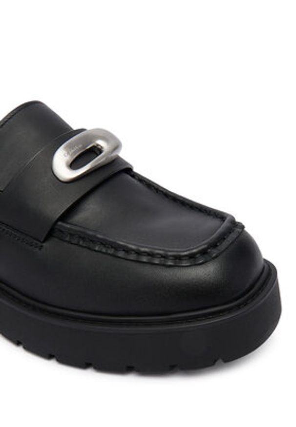 Calvin Klein Loafersy Chunky Loafer Lth Hw YW0YW01912 Czarny. Kolor: czarny. Materiał: skóra