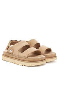 Ugg Sandały W Goldenstar Glide 1167399 Beżowy. Kolor: beżowy. Materiał: skóra, zamsz #6