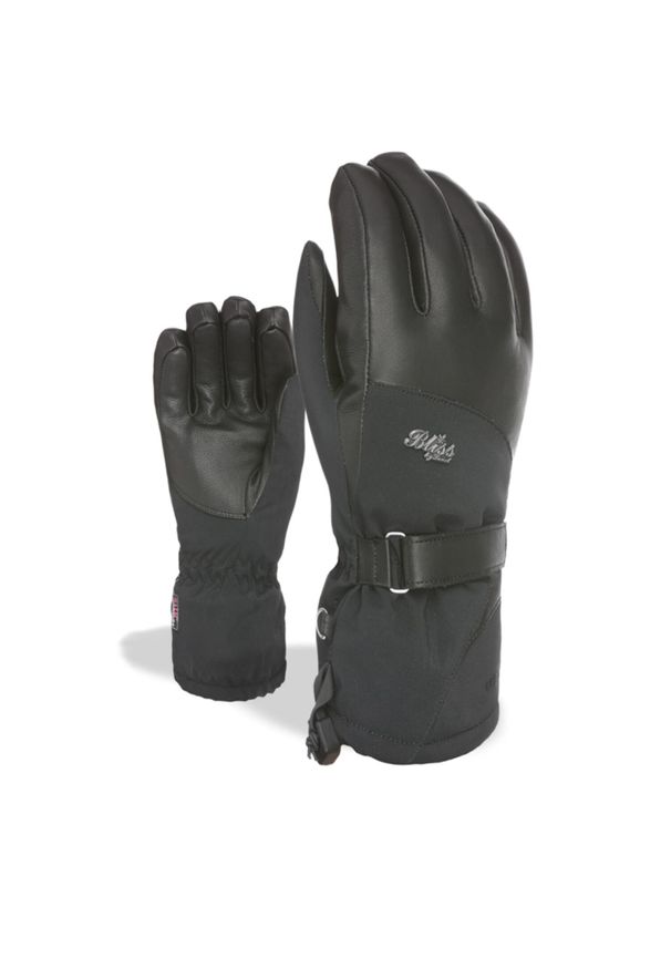 Rękawice narciarskie damskie Level Bliss Crystal Mitt Gore-Tex. Kolor: czarny. Materiał: jedwab, poliester. Technologia: Gore-Tex. Sezon: zima. Sport: narciarstwo