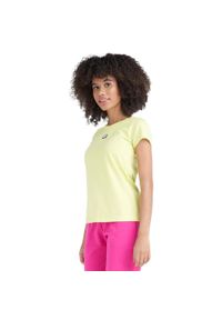 LEONE 1947 APPAREL - Neonowa koszulka damska z krótkim rękawem. Kolor: zielony, wielokolorowy, żółty. Materiał: tkanina. Długość rękawa: krótki rękaw. Długość: krótkie. Sport: fitness