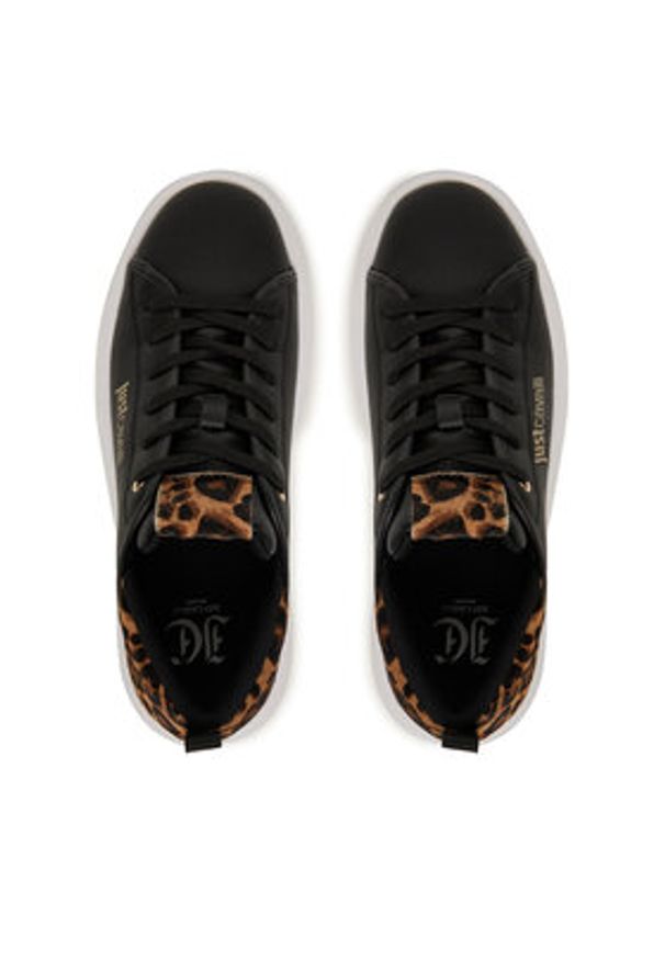 Just Cavalli Sneakersy 79RA3SB7 ZPB58 Czarny. Kolor: czarny. Materiał: skóra