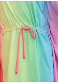 bonprix - Sukienka dziewczęca tunikowa. Okazja: na plażę. Kolor: różowy. Materiał: materiał. Wzór: nadruk, aplikacja. Styl: elegancki #2