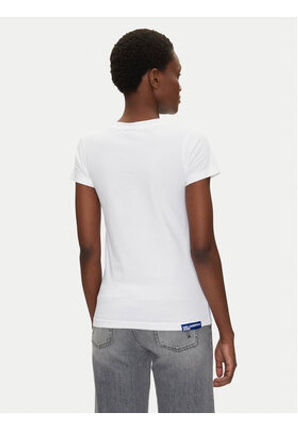 Karl Lagerfeld Jeans T-Shirt A2W17097 Biały Regular Fit. Kolor: biały. Materiał: bawełna