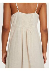 Vero Moda Sukienka letnia Agnete 10311860 Beżowy Regular Fit. Kolor: beżowy. Materiał: bawełna. Sezon: lato #4