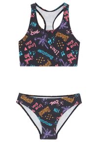 bonprix - Bikini ze zrównoważonego materiału (2 części). Kolor: czarny. Materiał: materiał #1