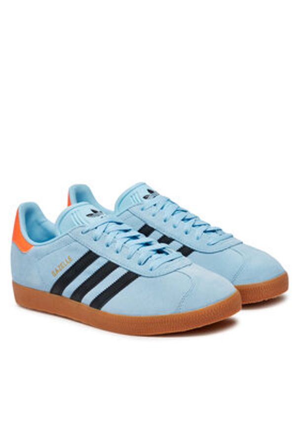 Adidas - adidas Sneakersy Gazelle JI2076 Niebieski. Kolor: niebieski. Materiał: skóra, zamsz. Model: Adidas Gazelle