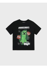Sinsay - Bawełniana koszulka Minecraft - czarny. Kolor: czarny. Materiał: bawełna #1