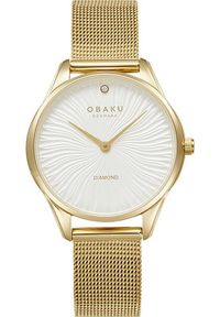 Zegarek OBAKU Zegarek damski Obaku Denmark V297LXGIMG złoty. Kolor: złoty #1