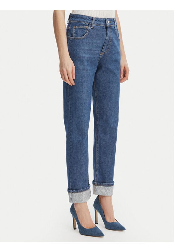 Rinascimento Jeansy CFC0127857003 Niebieski Straight Leg. Kolor: niebieski