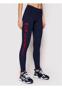 EA7 Emporio Armani Legginsy 8NTP63 TJ01Z 0541 Granatowy Slim Fit. Kolor: niebieski. Materiał: bawełna #1