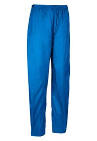 Spodnie przeciwdeszczowe, długie bonprix lodowy niebieski z nadrukiem. Kolor: niebieski. Materiał: materiał, poliamid. Długość: długie. Wzór: nadruk #1