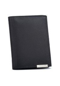 4U CAVALDI - Duży, skórzany portfel męski w czarnym kolorze bez zapięcia zewnętrznego - 4U Cavaldi. Kolor: czarny. Materiał: skóra #1