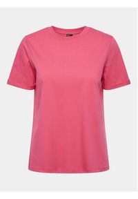Pieces T-Shirt Ria 17086970 Różowy Regular Fit. Kolor: różowy. Materiał: bawełna