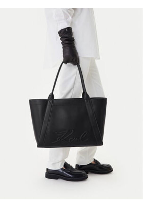 Karl Lagerfeld - KARL LAGERFELD Torebka B1W30066 Czarny. Kolor: czarny. Materiał: skórzane