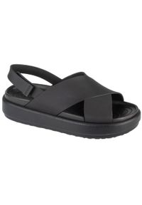 Buty do chodzenia damskie Crocs Brooklyn Luxe Strap. Zapięcie: rzepy. Kolor: czarny. Materiał: guma, syntetyk, materiał. Sezon: lato. Sport: turystyka piesza
