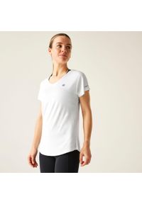 DARE 2B - Koszulka sportowa z krótkim rękawem damska Vigilant. Kolor: biały. Materiał: tkanina, skóra. Długość rękawa: krótki rękaw. Długość: krótkie. Sport: fitness #1