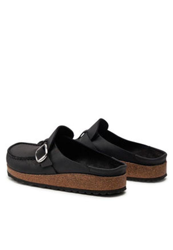 Birkenstock Klapki Buckley 1024942 Czarny. Kolor: czarny. Materiał: skóra