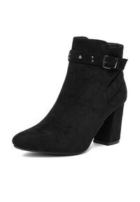 DeeZee Botki HX18052A-85 Czarny. Kolor: czarny. Materiał: materiał #7