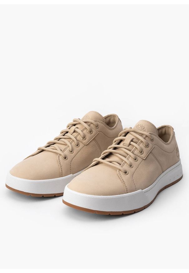 Timberland - Sneakersy męskie TIMBERLAND Maple Grove LOW LACE UP. Okazja: na co dzień. Kolor: beżowy. Materiał: guma, materiał, jeans, skóra