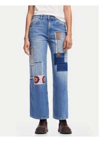 Desigual Jeansy Mila 24WWDD97 Niebieski Straight Fit. Kolor: niebieski