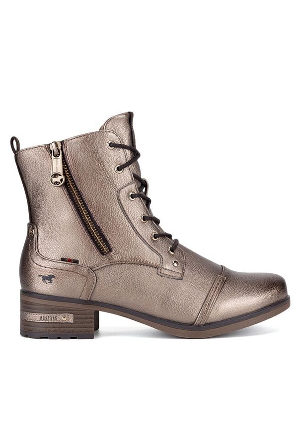 Trzewiki Mustang. Kolor: złoty