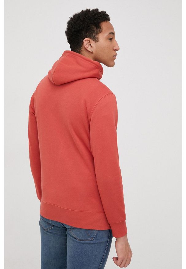 Champion bluza męska kolor czerwony z kapturem melanżowa. Okazja: na co dzień. Typ kołnierza: kaptur. Kolor: czerwony. Materiał: dzianina. Wzór: melanż. Styl: casual