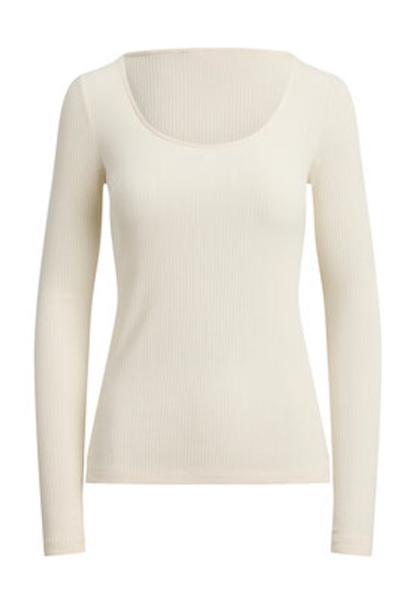Lauren Ralph Lauren - LAUREN RALPH LAUREN Bluzka 200980145001 Beżowy Slim Fit. Kolor: beżowy. Materiał: bawełna
