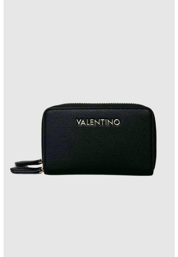 Valentino by Mario Valentino - VALENTINO Średni czarny portfel Arcadia Zip Around Wallet. Kolor: czarny