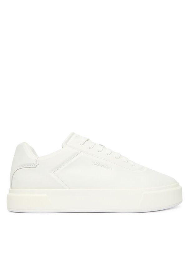 Calvin Klein Sneakersy Basket Cups Oxf Lup Hf Lth YM0YM01452 Biały. Kolor: biały. Materiał: skóra