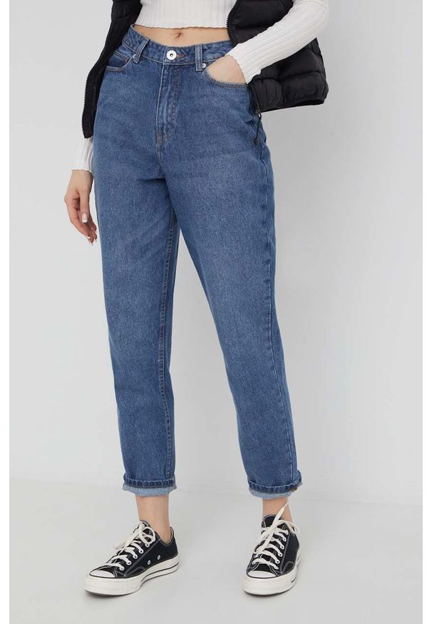 Brave Soul jeansy Celine damskie high waist. Stan: podwyższony. Kolor: niebieski