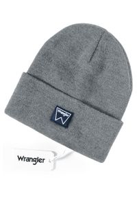 Wrangler - MĘSKA CZAPKA ZIMOWA WRANGLER BASIC BEANIE MID GREY MEL W0M03UH37 112125644. Materiał: materiał. Wzór: melanż. Sezon: zima