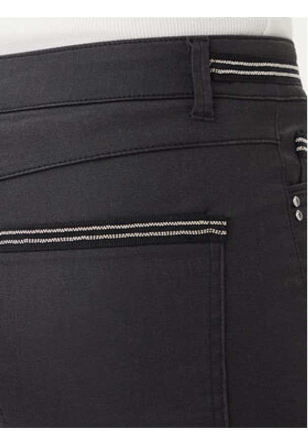 Morgan Spodnie materiałowe 212-PALONA Czarny Slim Fit. Kolor: czarny. Materiał: bawełna, syntetyk
