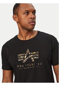 Alpha Industries T-Shirt Basic Effect 100501EP Czarny Regular Fit. Kolor: czarny. Materiał: bawełna #2