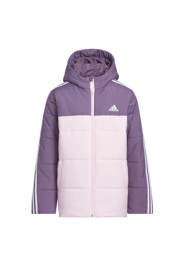 Adidas - Colorblocked Padded Jacket Kids. Kolor: fioletowy. Materiał: materiał