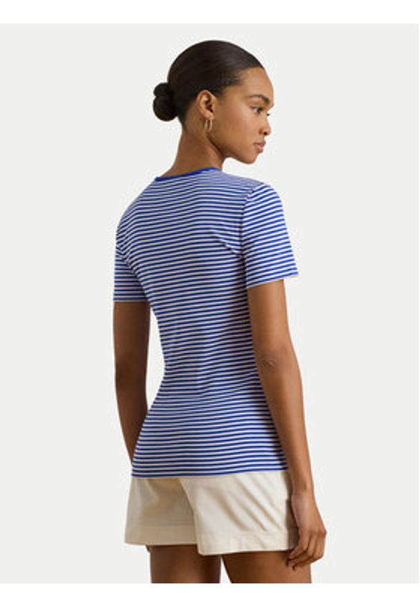 Lauren Ralph Lauren - LAUREN RALPH LAUREN T-Shirt 200P03721004 Niebieski Slim Fit. Kolor: niebieski. Materiał: bawełna