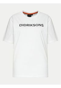 Didriksons T-Shirt Harald 505551 Biały Regular Fit. Kolor: biały. Materiał: bawełna