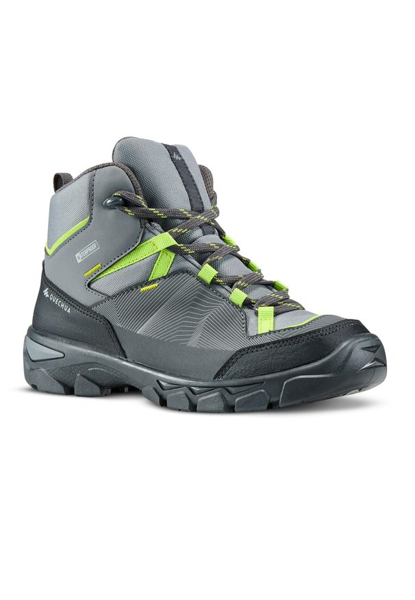 quechua - Buty turystyczne dla dzieci Quechua MH120 Mid wodoodporne. Kolor: szary