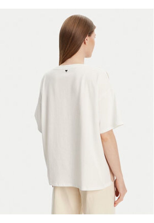 Weekend Max Mara T-Shirt Pampas 2515941082 Beżowy Relaxed Fit. Kolor: beżowy. Materiał: bawełna