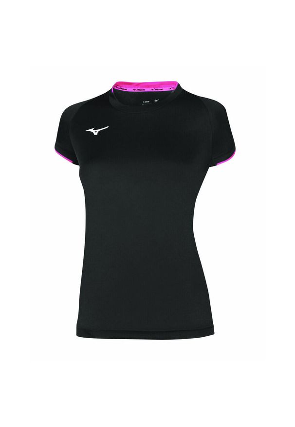 Mizuno - Jersey mizuno femme Core. Kolor: czarny, różowy, wielokolorowy. Materiał: jersey. Sport: fitness