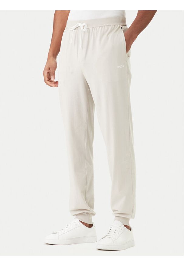 BOSS Spodnie dresowe Mix&Match 50515305 Szary Regular Fit. Kolor: szary. Materiał: bawełna