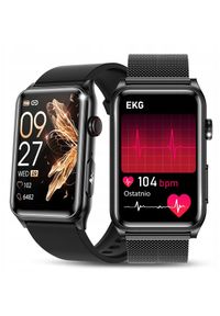 JG Smart - SMARTWATCH ZEGAREK EKG HRV GLUKOZA CIŚNIENIE TEMPERTATURA BMI PULS MENU PL. Rodzaj zegarka: smartwatch #1