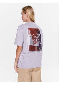 Calvin Klein Jeans T-Shirt J20J221367 Fioletowy Regular Fit. Kolor: fioletowy. Materiał: bawełna #2
