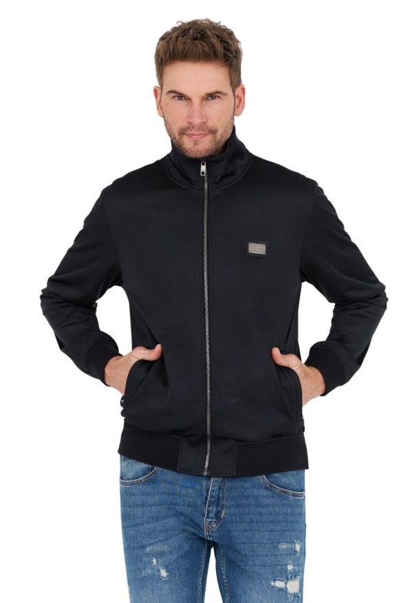 Dolce and Gabbana - DOLCE & GABBANA Czarny męski bomber, Rozmiar 52. Kolor: czarny