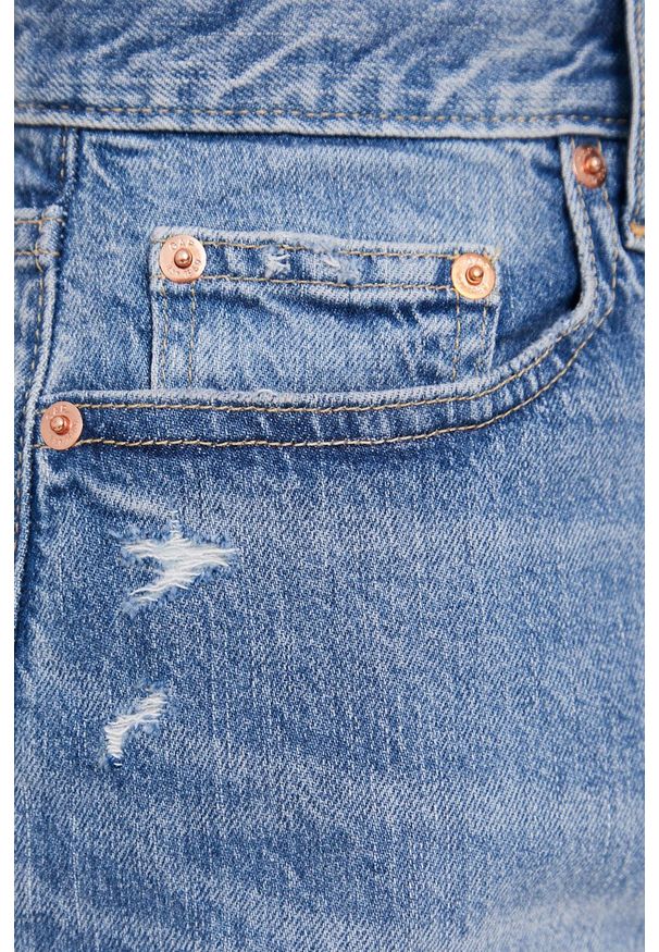 GAP - Spódnica jeansowa. Okazja: na co dzień. Kolor: niebieski. Materiał: jeans. Styl: casual