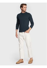 Marc O'Polo Sweter M28 5092 60366 Granatowy Regular Fit. Typ kołnierza: polo. Kolor: niebieski. Materiał: bawełna #5